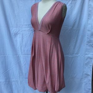 Striped Knot Dress Blousson Hem